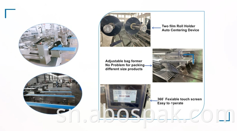 SUS 304 Automatic Flow Plasatic Bag Packing Packaging Line Machine yeHotera/Kuwacha/Sipo yekuwachisa.